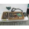 Image 1 : 2 FLATS OF MISC. TOOLS, BOSCH ORBITAL SANDER, ETC.
