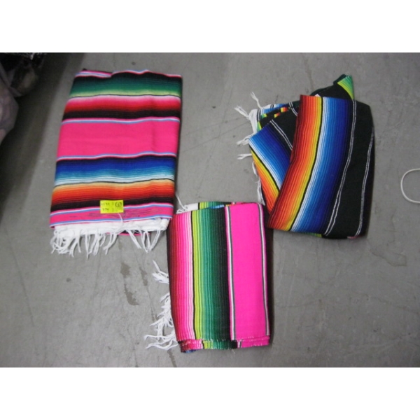 3 MEXICAN BLANKETS