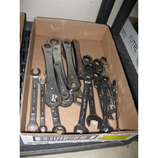 ASST. LINE WRENCHES, RATCHETING WRENCHES, ETC.