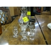 Image 2 : 2 VINTAGE DECANTERS & GLASSES
