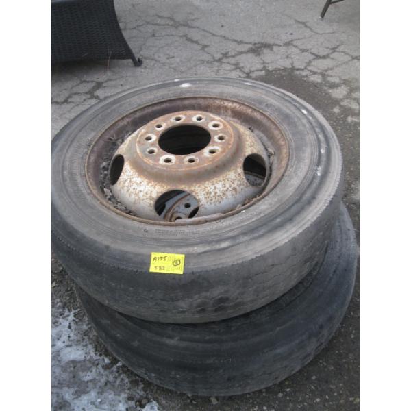 2 -  225/70R19.5 TIRES ON RIMS