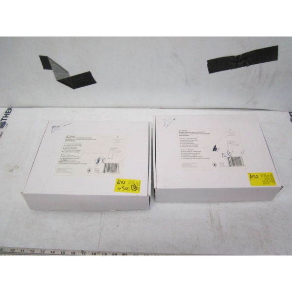 2 TAP SETS IN BOX - SINGLE HANDLE LAVATORY FAUCETS