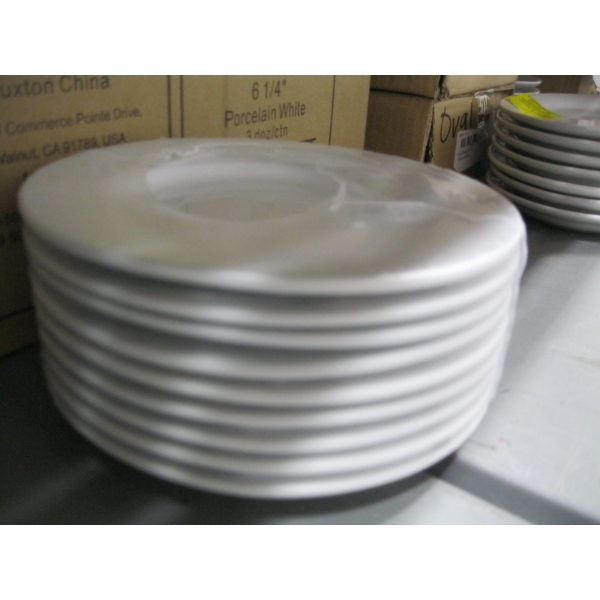 3 DZ. 6 1/4" WHITE PLATES
