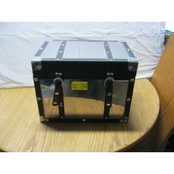 CHROME & LEATHER CHEST