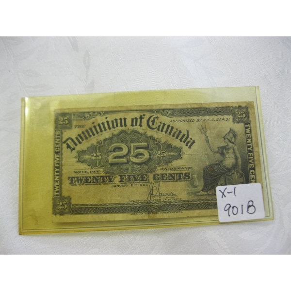 1900 CDN 25CENT SHINPLASTER