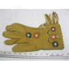 Image 1 : PAIR OF LEATHER BEADED GLOVES