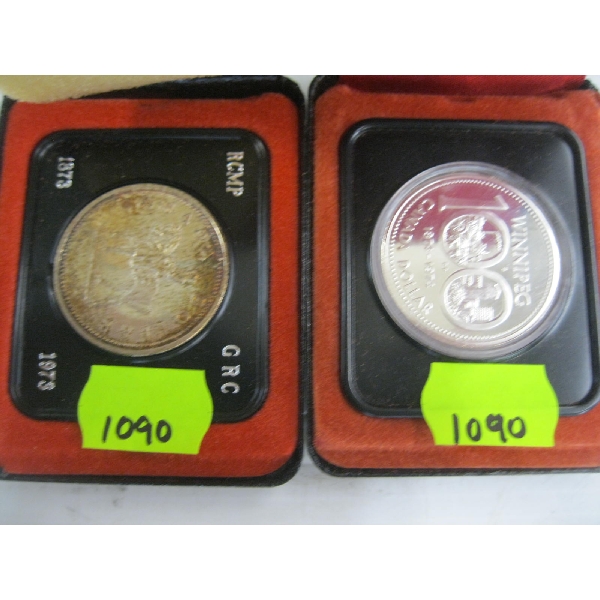 1973 & 1974 CANADIAN $1 COINS - 50% SILVER