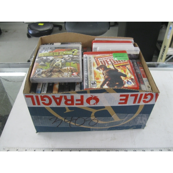 LG. BOX OF ASST. GAMES, DVDs, ETC.