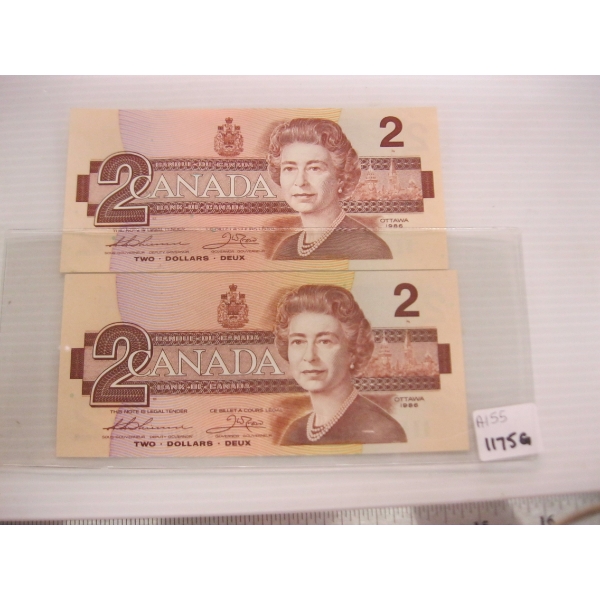 2 - 1986 CDN $2 BILLS