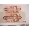 Image 1 : 2 - 1986 CDN $2 BILLS