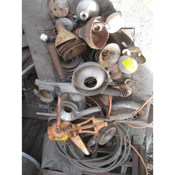 MISC. CREAM SEPARATOR PIECES, IRONS, ETC.