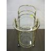 Image 2 : GLASS & BRASS ROLLING TEA CART