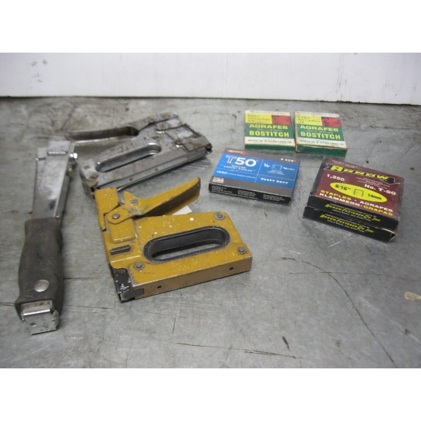 LOT OF 3 STAPLERS & STAPLES