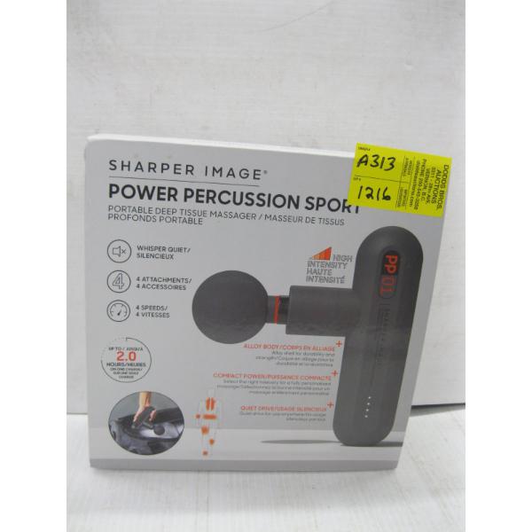 SHARPER IMAGE POWER PERCUSSION DEEP TISSUE MASSAGER
