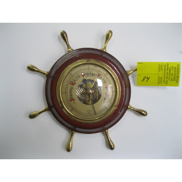 SHIP'S WHEEL BAROMETER