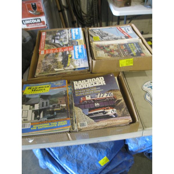 3 BOXES OF ASST'D MODEL RAILWAY ROADER MAGAZINES