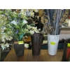 Image 1 : 3 VASES W/ARTIFICAL FLOWERS