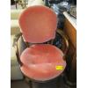 Image 1 : PINK WOOD FRAME UPHOLSTERED ANTIQUE CHAIR