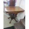Image 2 : ANTIQUE CARVED BASE OCCASIONAL TABLE