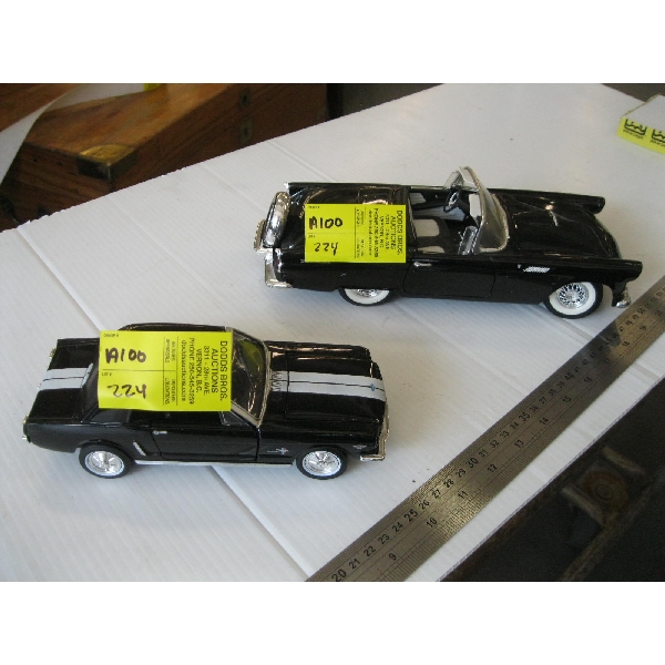 2 DIECAST CARS - 1964 MUSTANG & A 1956 THUNDERBIRD