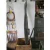 Image 2 : WOODEN BIN W/ASST. HOMEMADE ITEMS: BANJO, SUBMARINE, ETC.