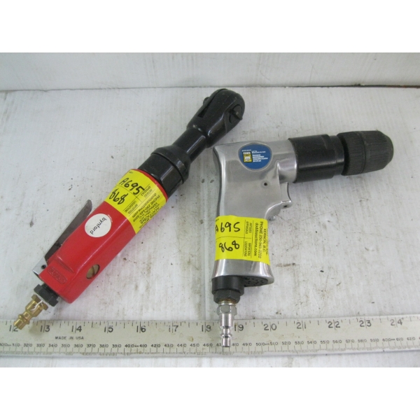 3/8" AIR RATCHET & 3/8" DRIVE AIR DRILL