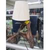 Image 1 : BURL/WOOD BASE TABLE LAMP
