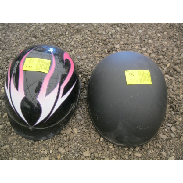 2 MOTORCYCLE HELMETS