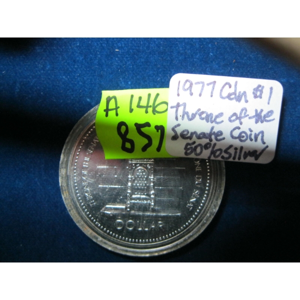 1977 CDN THRONE OF THE SENATE COIN, 50% SILVER