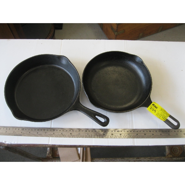 2 CAST IRON FRYPANS