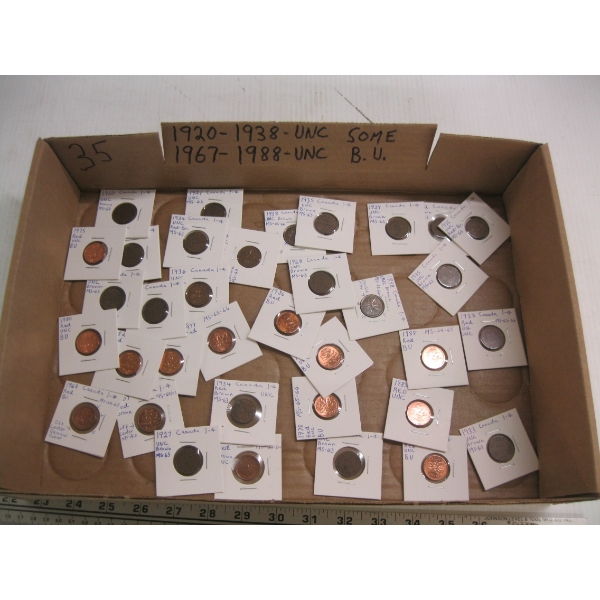 BOX OF ASST'D COLLECTIBLE PENNIES