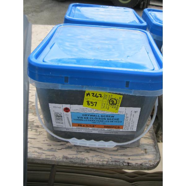 2 PAILS OF #6X1 1/4" DRYWALL SCREWS