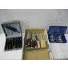 Image 1 : MISC. STEAK KNIVES, MAP MEASURE, CASED SPOONS & FORKS