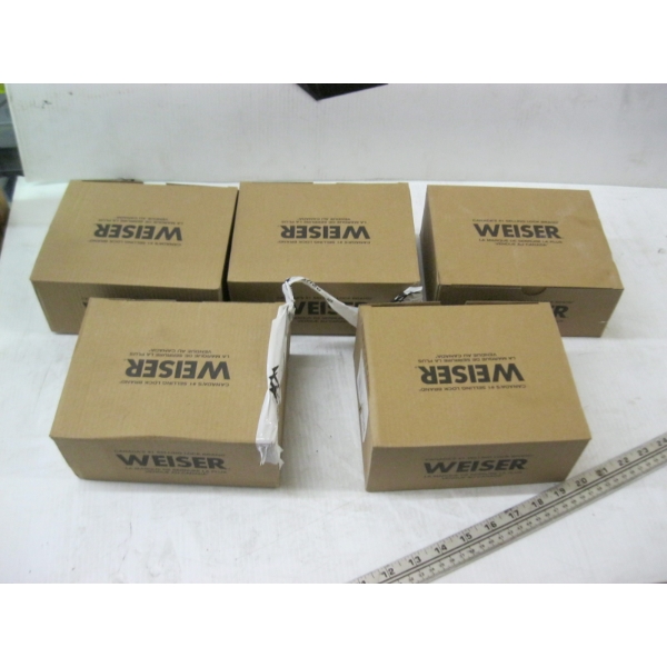 5 WEISER PASSAGE DOOR CHROME DOOR HANDLES