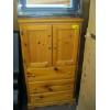 Image 1 : 3 DRAWER, 2 DOOR PINE HIGHBOY DRESSER