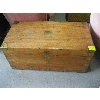 Image 1 : ANTIQUE BRASS INLAID TRUNK