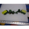 Image 1 : 2 SMALL JOHN DEERE DIECAST TRACTORS W/TRAILERS