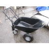 Image 1 : 4 WHEEL LEVER TIPPING BLACK WHEELBARROW