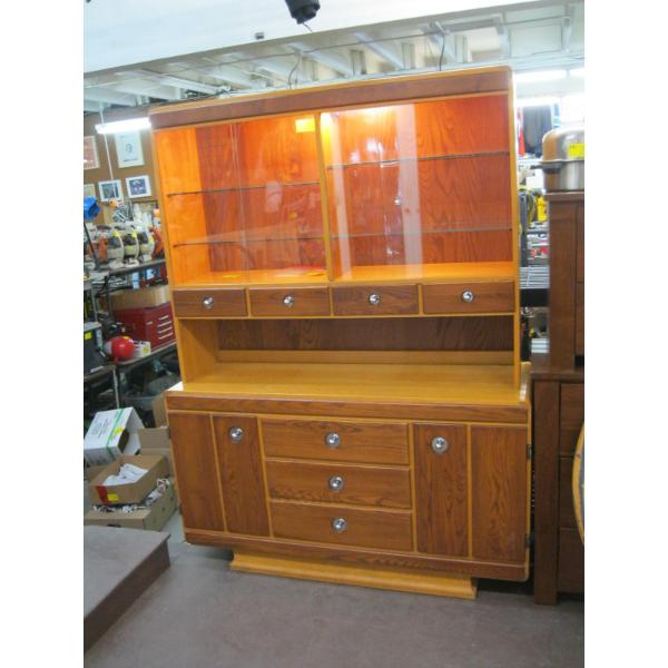 GLASS DOOR CHINA CABINET W/LOWER SIDEBOARD