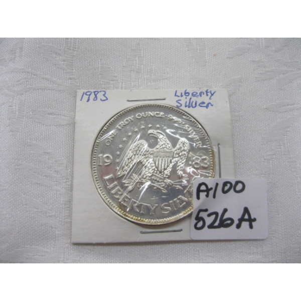 1983 LIBERTY 1 OZ. .999 SILVER COIN (TAX EXEMPT)