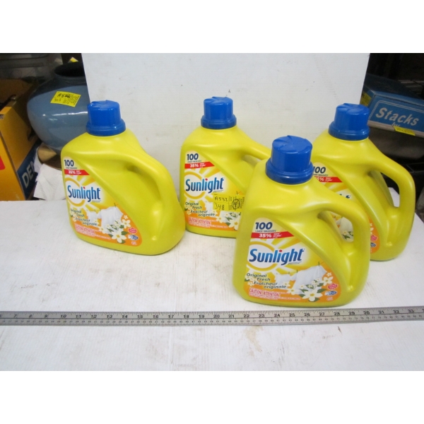 4 - 4L SUNLIGHT DETERGENT BOTTLES
