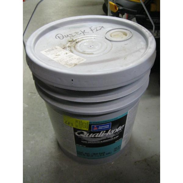 NEW PAIL OF SHERWIN WILLIAMS EXTRA WHITE INTERIOR LATEX PAINT