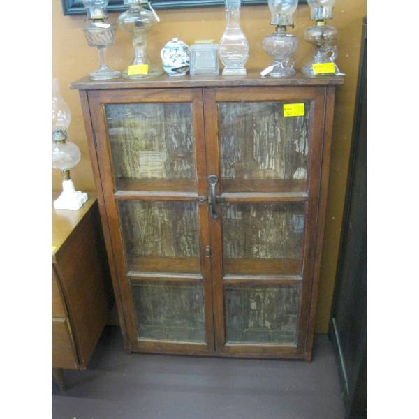 VINTAGE GLASS DOOR DISPLAY CABINET