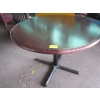 Image 2 : 42" WOOD TABLE W/METAL BASE