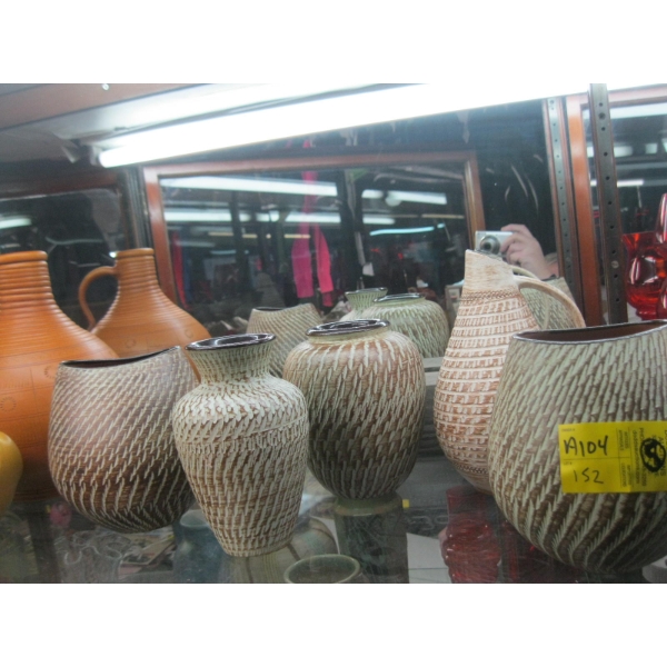 5 WEST GERMAN POTTERY VASES