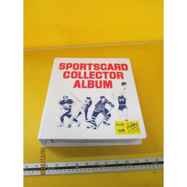 SPORTS CARD COLLECTOR ALBUM W/HOCKEY CARDS