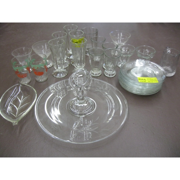 ASST. VINTAGE GLASSWARE