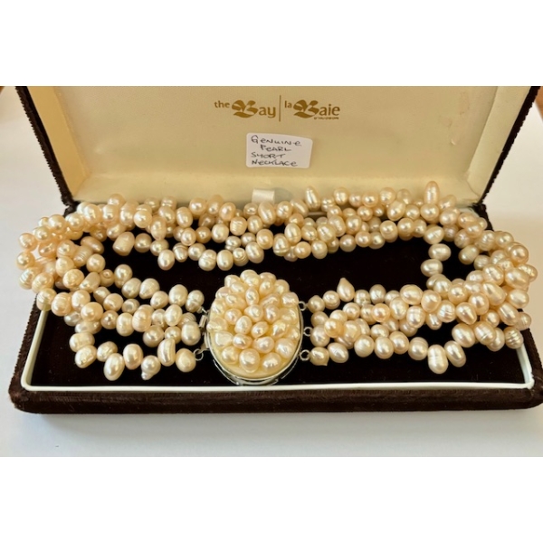 GENUINE PEARL SHORT NECKLACE