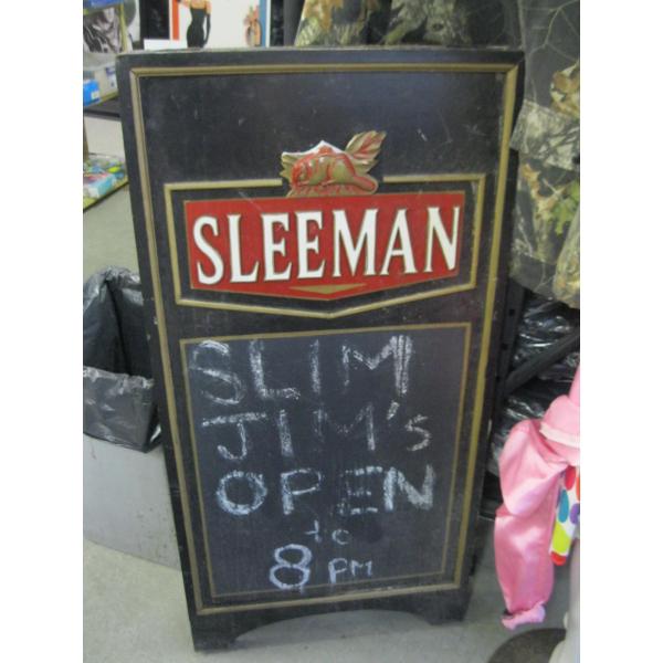 SLEEMAN  CHALKBOARD FOLD OUT SIGN