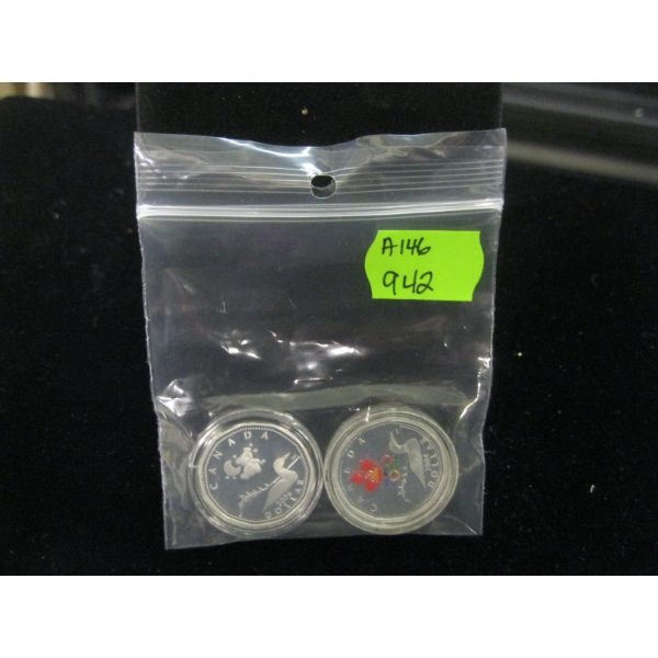 2004 & 2006 STERLING (925) DOLLAR COINS